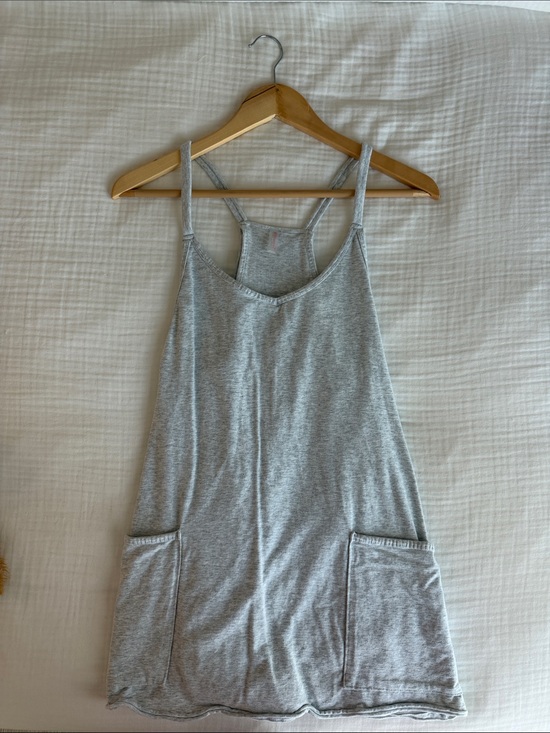 Free People Dresses & Skirts - Free People Light Gray Mini Dress with Pockets